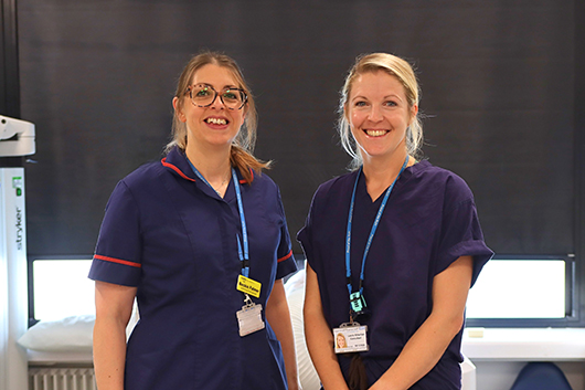 Nurse Beckie and Doctor Laura from the RUH Gynaecology team