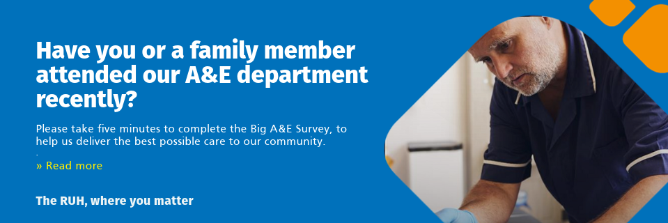 treatment in A&E - click to complete the survey