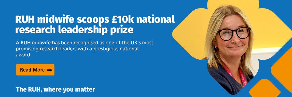 RUH midwife scoops £10,000 national research leadership prize - click to read more