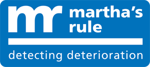 Martha's Rule logo with the tagline of detecting deterioration