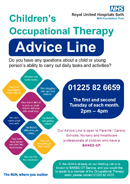 Screen shot of the Children's Occupational Therapy Advice Line poster - click to open